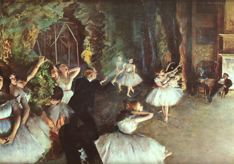 Edgar Degas Rehearsal on the Stage China oil painting art